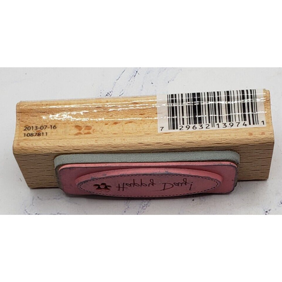 Happy Day Words Writing Quote Studio G Pink Light Designs Wooden Rubber Stamp - Picture 2 of 7